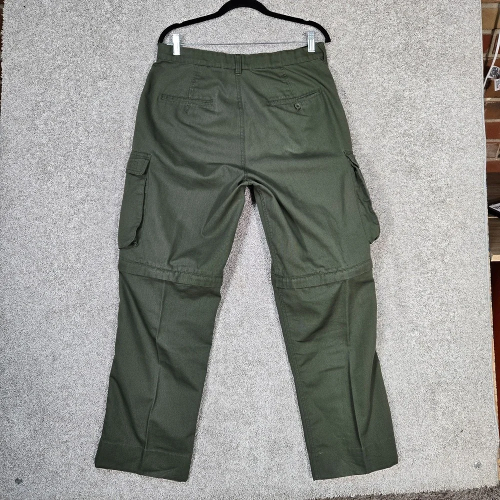 Boy Scouts Of America Pants Mens 32x28.5 Husky Green Convertible Uniform Cargo